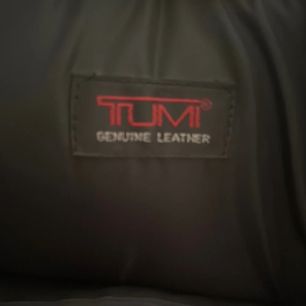 Tumi Black Leather Briefcase